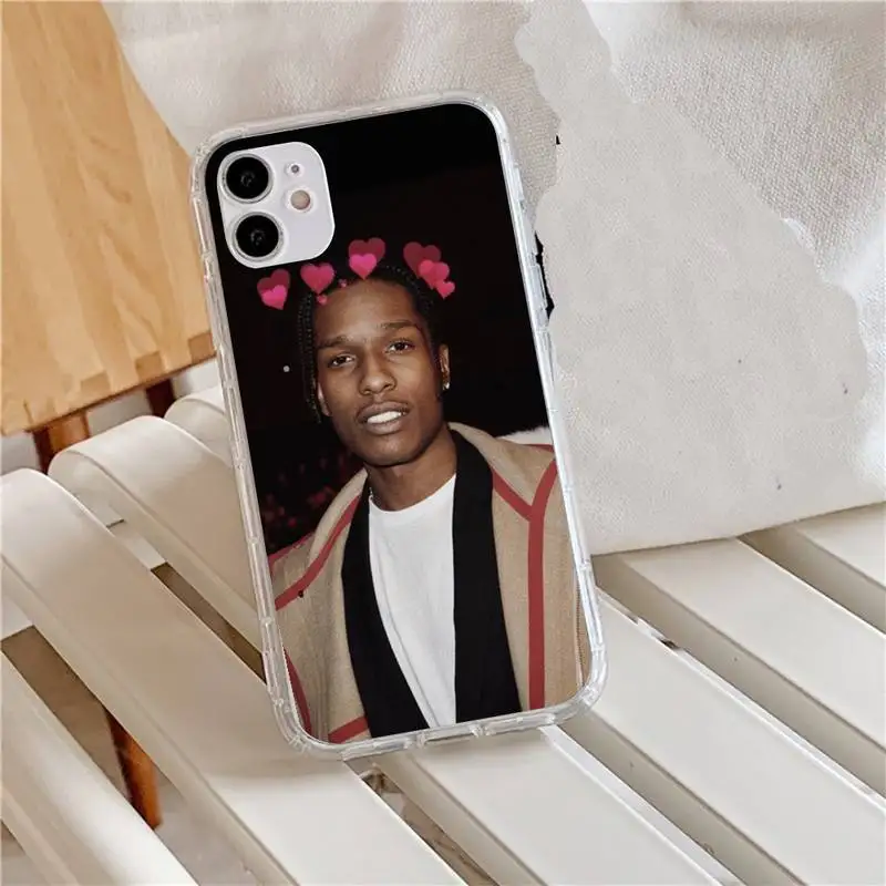

ASAP Mob Asap Rocky Rapper Phone Case Transparent for iPhone 11 12 mini pro XS MAX 8 7 6 6S Plus X 5S SE 2020 XR