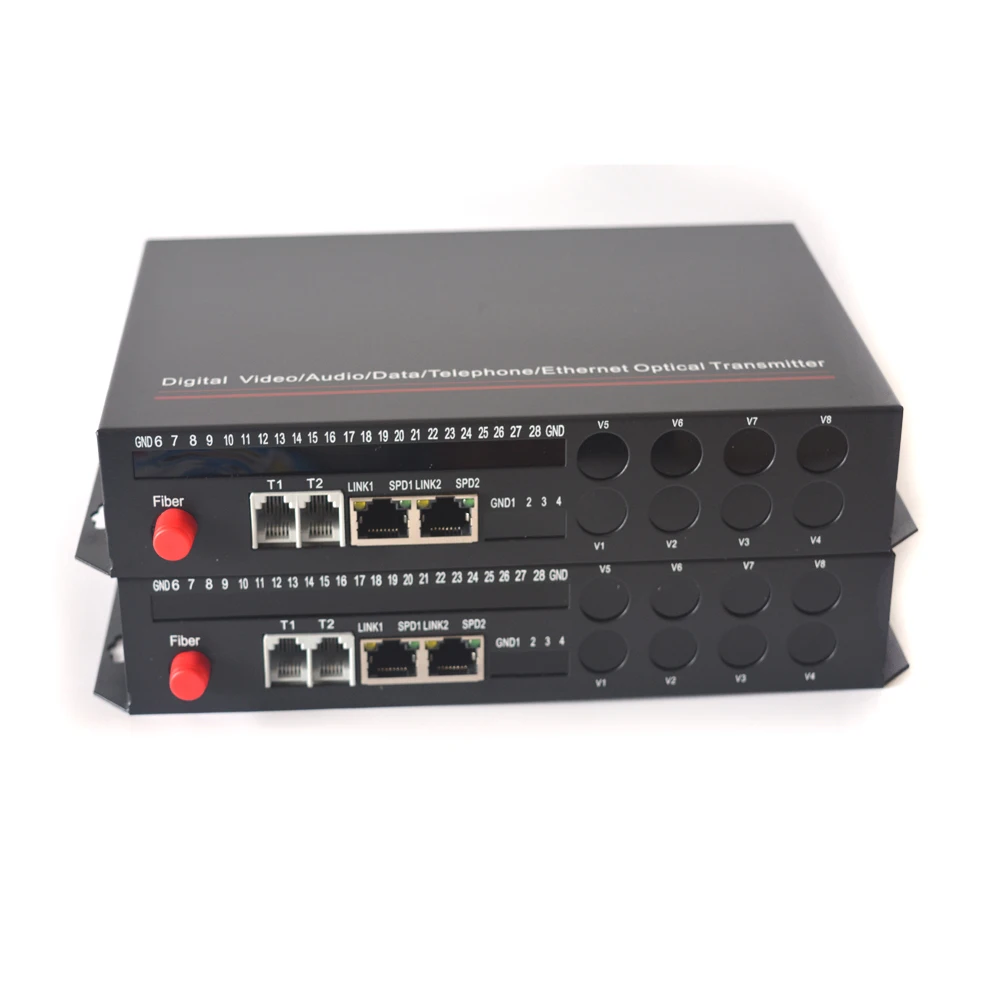 Премиум телефоны/Аудио/Ethernet через оптоволоконные расширители мультиплексор