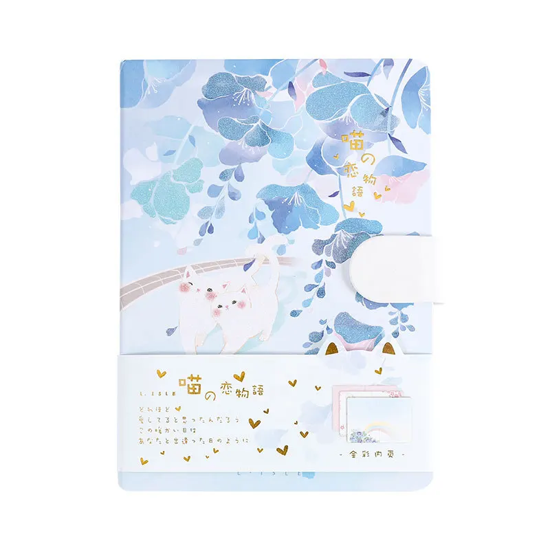 

Fall in Love" Cute Cat Hard Cover Journal Diary Girls Beautiful Notebook Notepad Planner