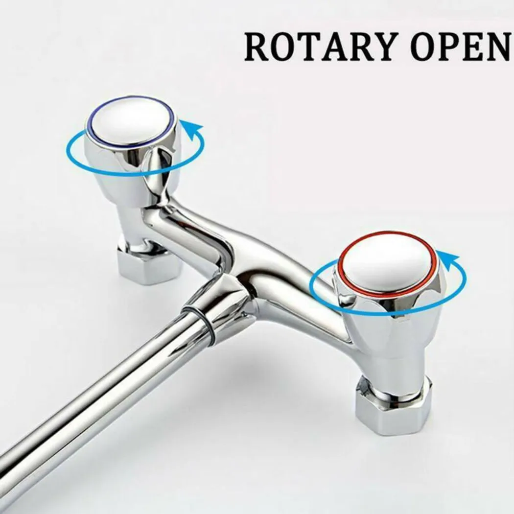 

Hot & Cold Tap Top Head Faucet Cover Handle Chrome Plated Replacement Accessory For Kitchen And Lavatory Faucets Tap Handle