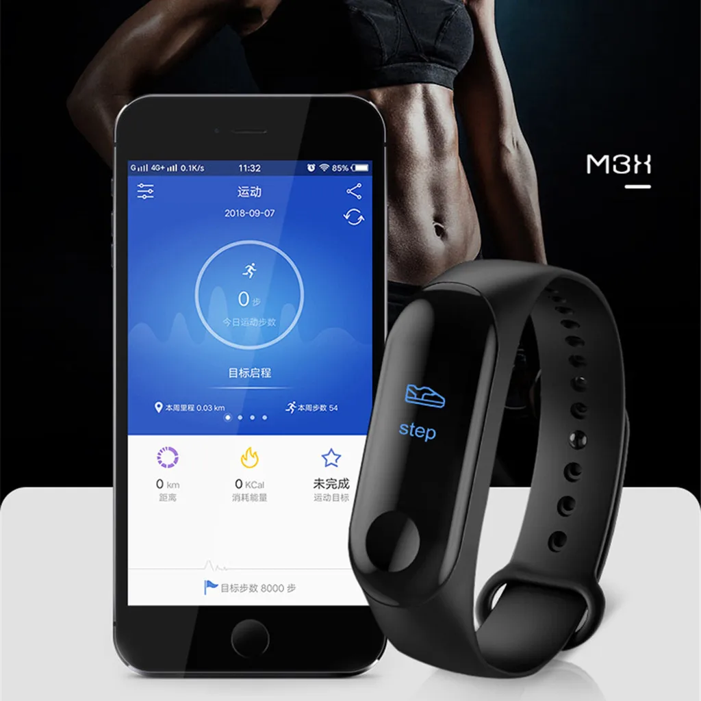 M3 Smart Bands For Apple Huawei Honor Xiaomi Xiao Mi Wristband Compatible Android iOS Bracelet 2 3 Sport Wearable Watch | Электроника