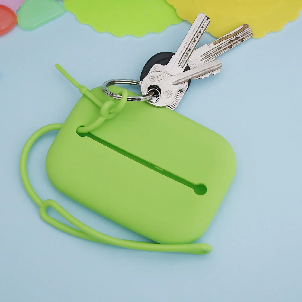 ISKYBOB новинка зеленая искусственная сумка для ключей карман карт держатель кольцо