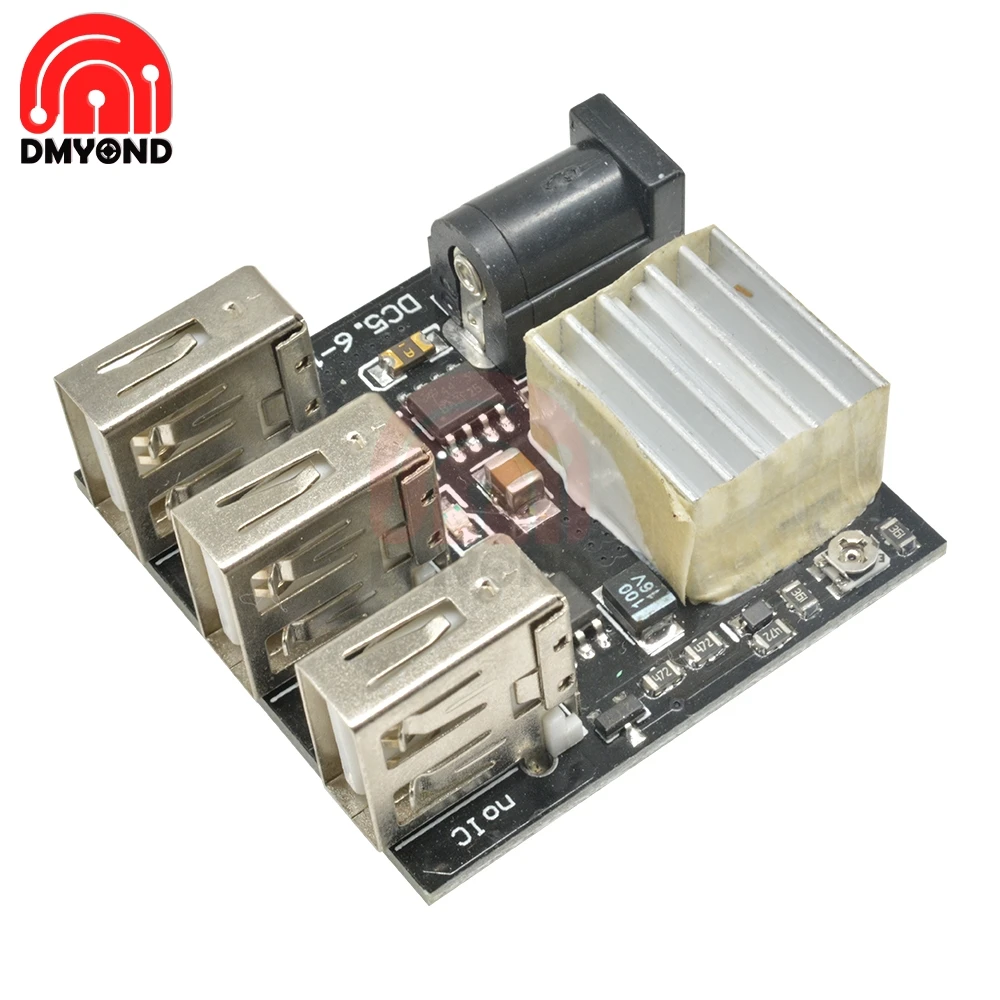 DC-DC 9 В/12 В до 5 В 8A Шаг вниз зарядное устройство банка доска для Arduino 3 USB мини зарядный модуль понижающий преобразователь
