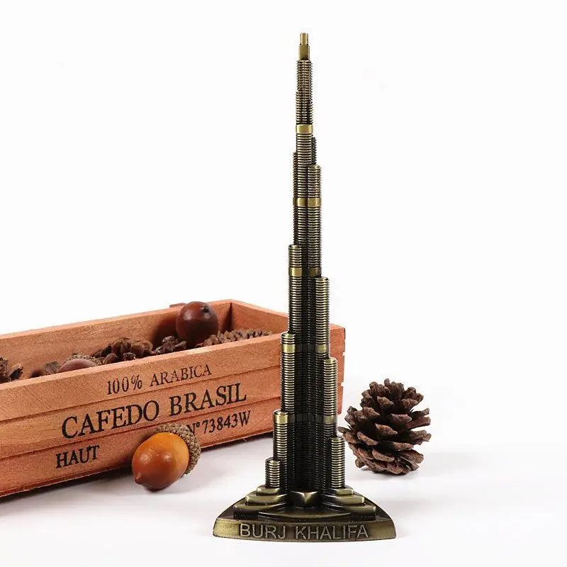 Металлическая статуэтка башни эрмакова Бурдж Халифа Дубаи скульптура в виде