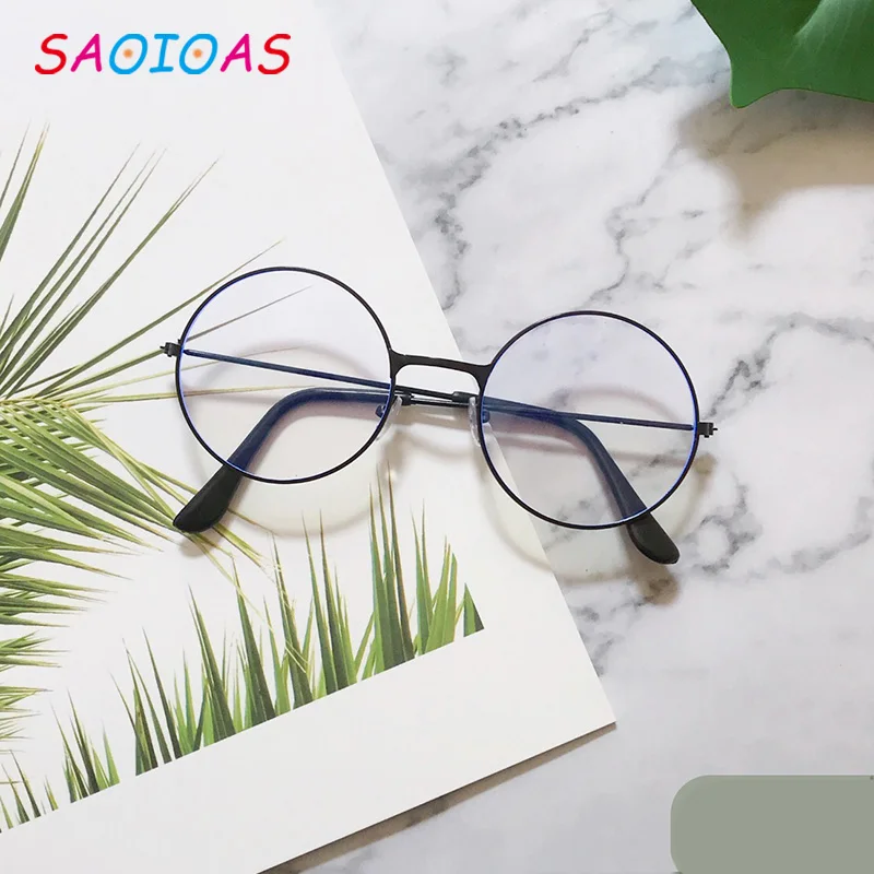 SAOIOAS, анти-Синие лучи, компьютерные очки, мужские, ретро очки, женские, синий светильник, покрытие, игровые очки для защиты компьютера, очки для глаз - Цвет оправы: B1 Black