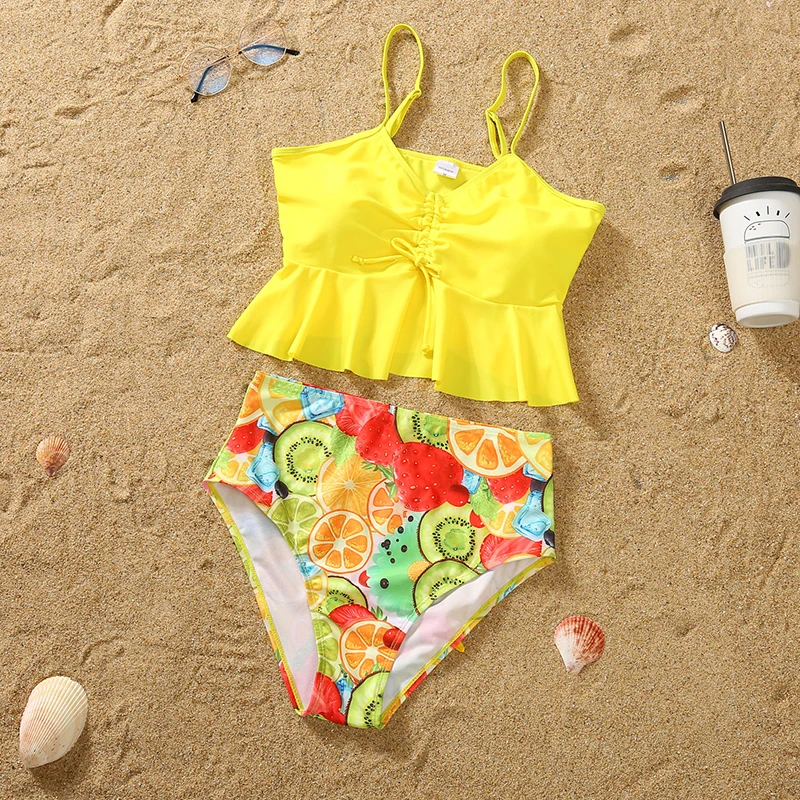 Бикини для мамы и дочки летний семейный купальник одежда новые пляжные шорты