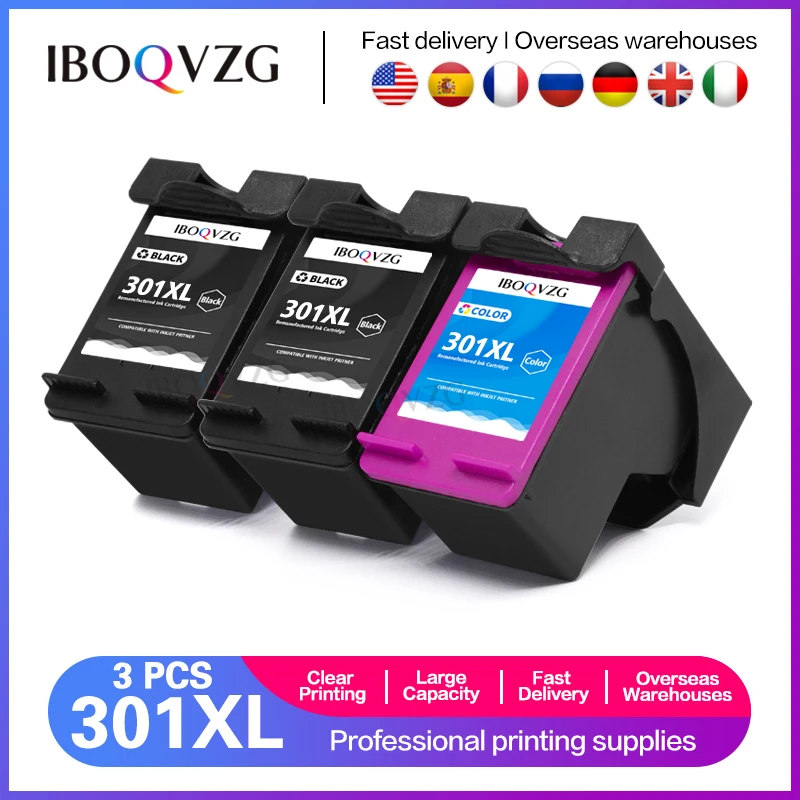 

Чернильный картридж IBOQVZG 301XL для HP 301 XL для принтера HP 301 Deskjet 1000 1050 2000 2050 2510 3050 4500 4630 5530 2540