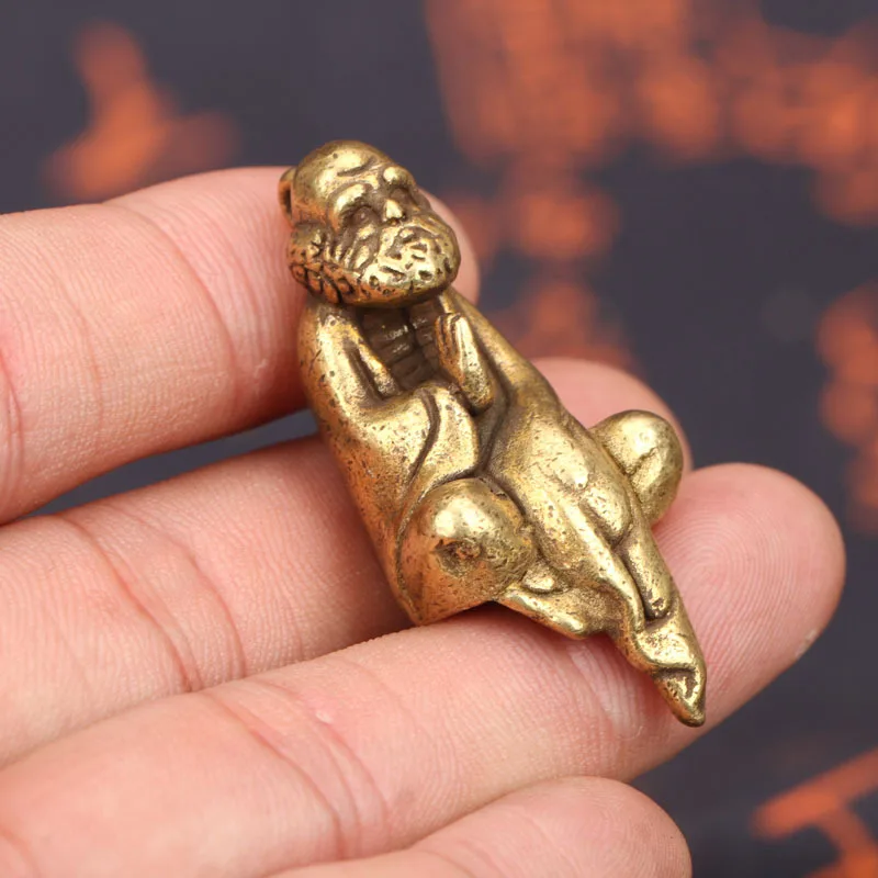 Миниатюрные фигурки винтажная медная подвеска бодхадхарма статуя Будды zen