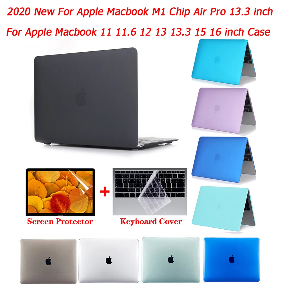 Матовый Прозрачный чехол для Apple Macbook M1 Chip Air Pro 2020 11 12 13 15 16 дюймов сенсорная панель