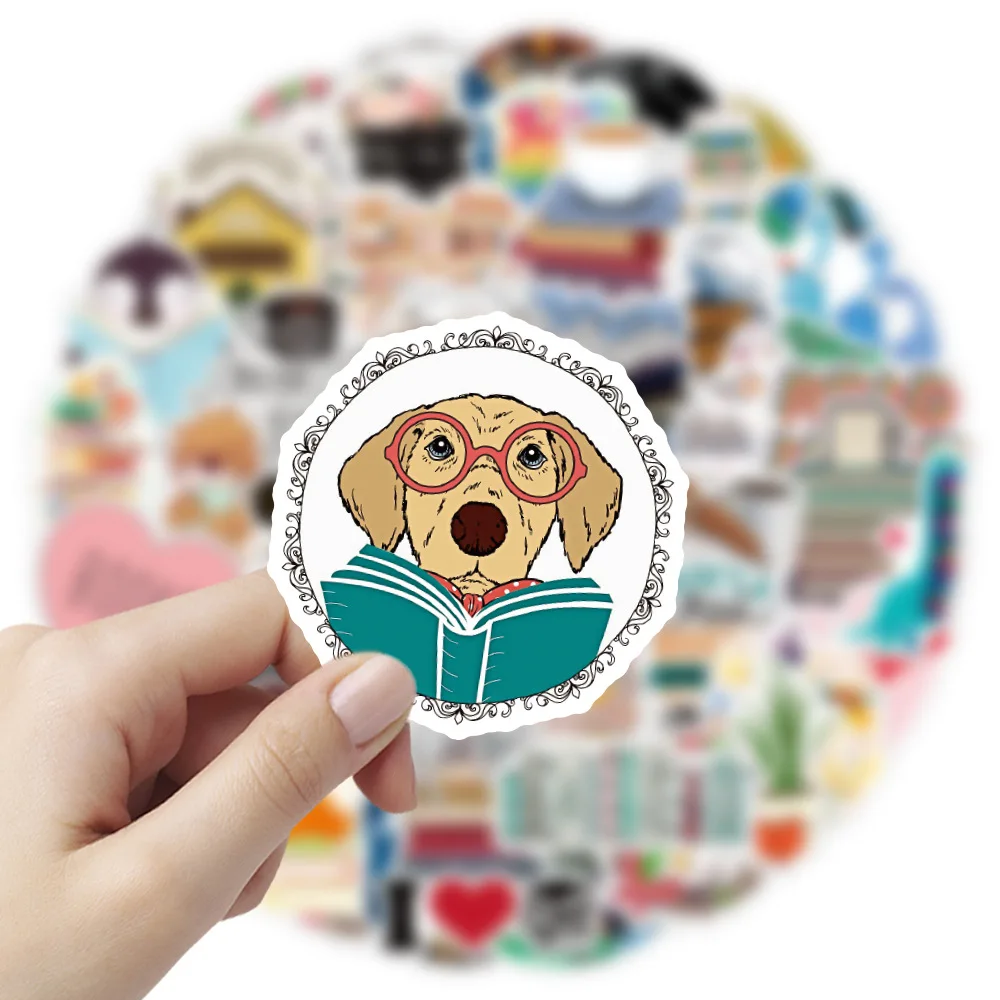 Pegatina inspiradora para libro de lectura, adhesivo adecuado para taza de agua, maleta para cuadernos Decoraci&oacute;n Para refrigerador, venta al por mayor, 10/30/50 Uds.-1