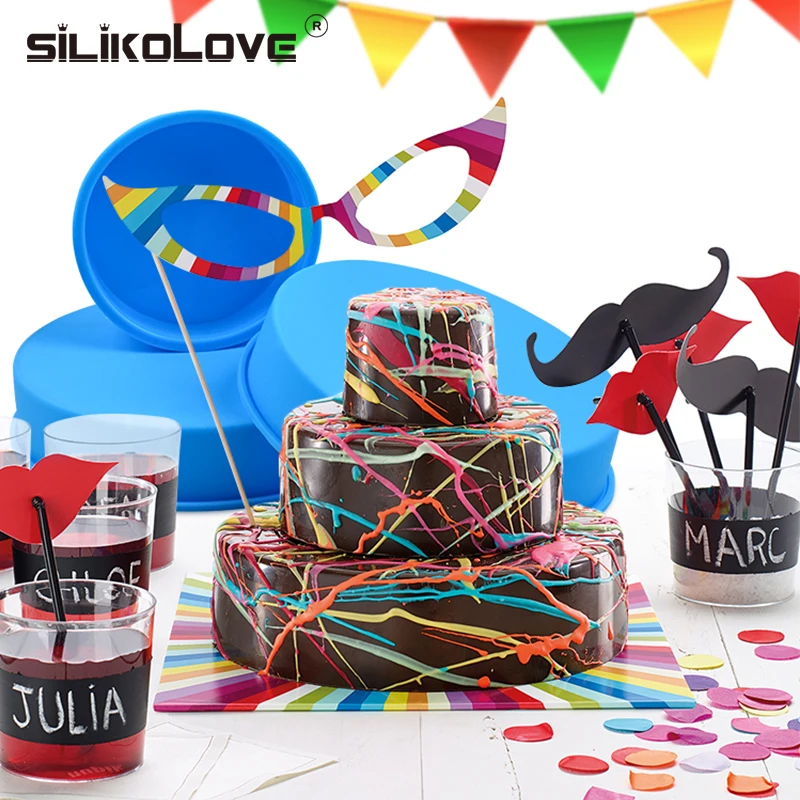 Большие новые силиконовые формы SILIKOLOVE для выпечки антипригарные круглые десерты