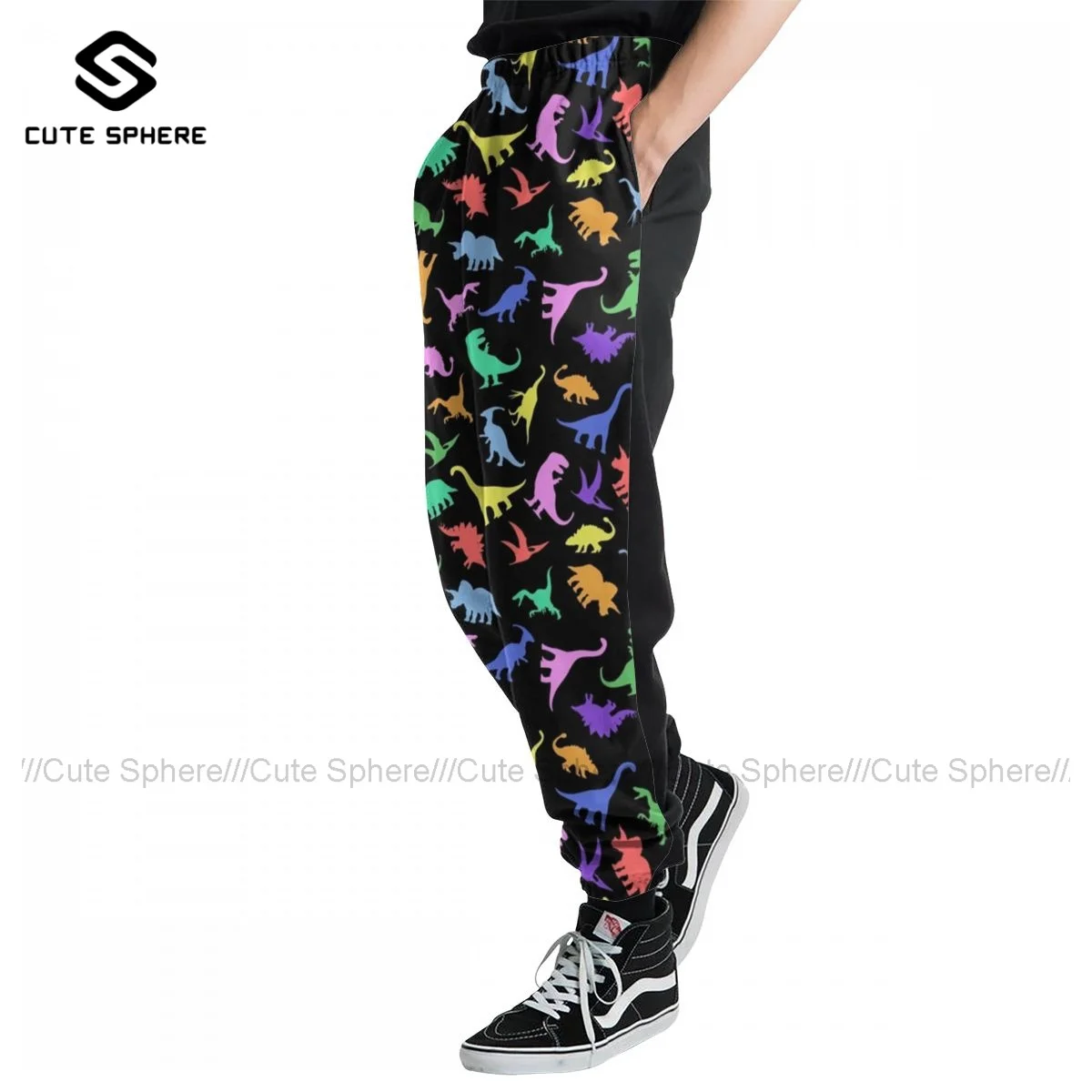 

Dinosaur Sweatpants Male Golf Joggers Polyester Bulk Vintage Casual Pants