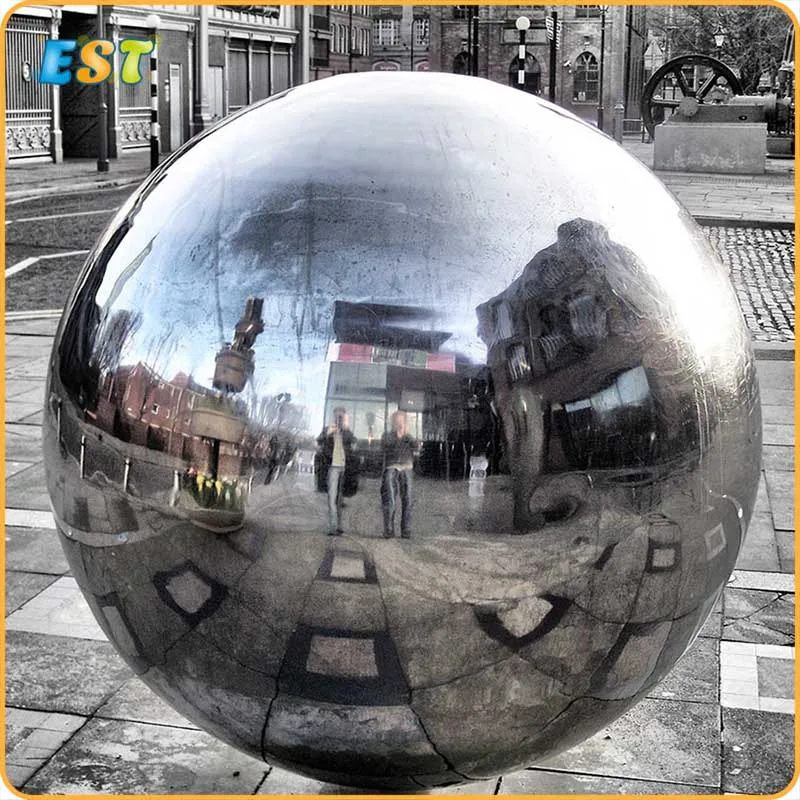 Рекламная акция 2 м красный надувной зеркальный шар/зеркальный рекламный шар для