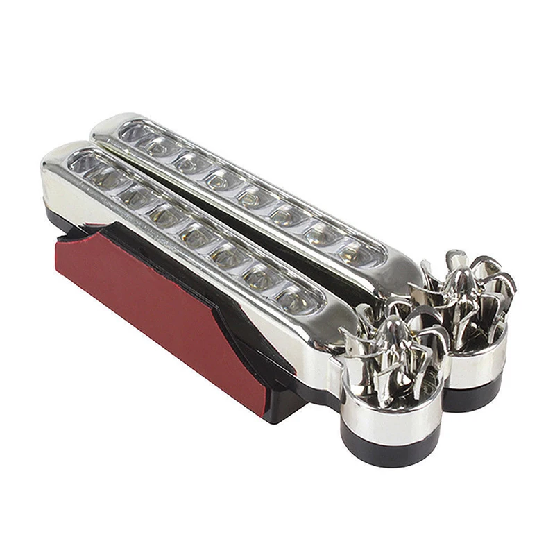 

1Pc Car Running Lights styling No Need External Power Supply Car Daytime Wind Energy 8 LED Daylight Headlight Lamp
