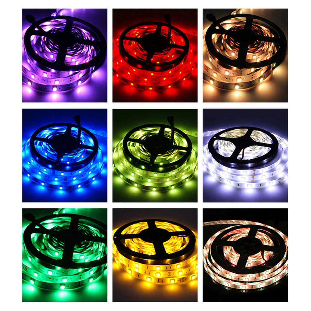 Светодиодная лента водонепроницаемая 32 фута 5050 RGB 300 светодиодов гибкая меняющая