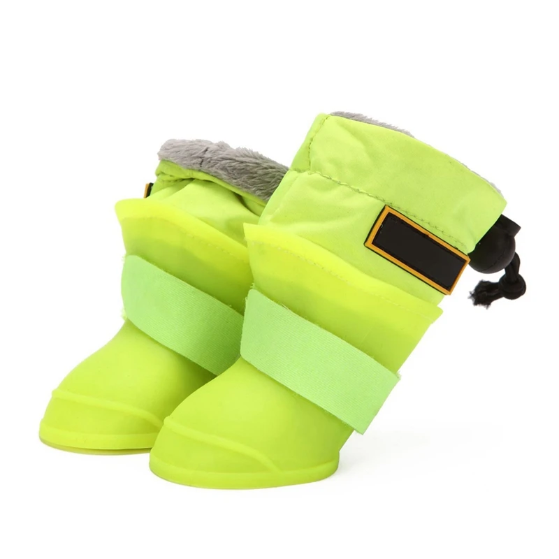 Силиконовая Уличная обувь для собак флисовая внутренняя Нескользящая