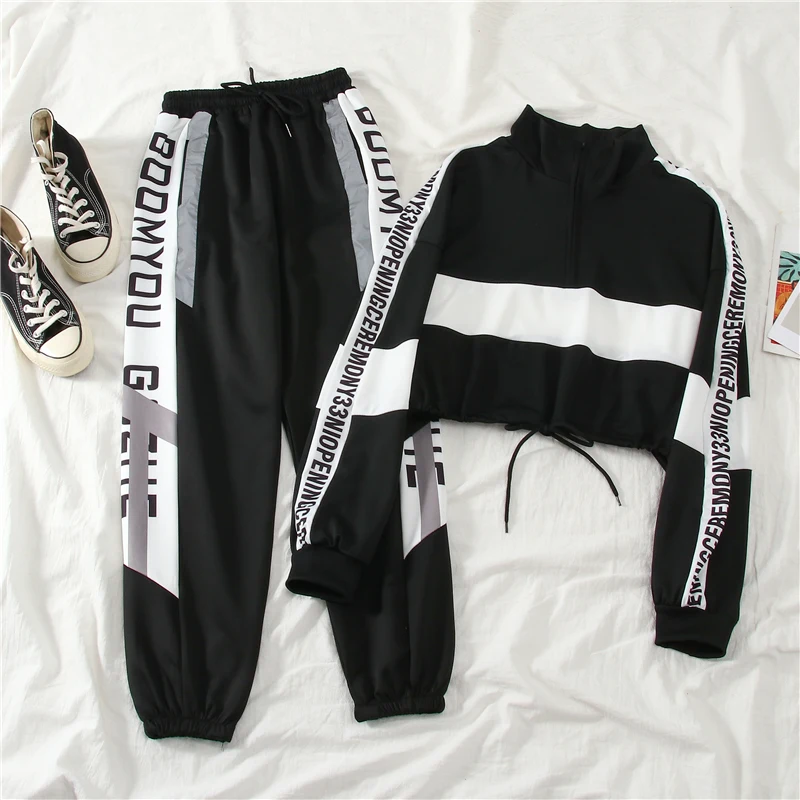 2021 Осенняя уличная одежда с высокой талией брюки-карго женские свободные