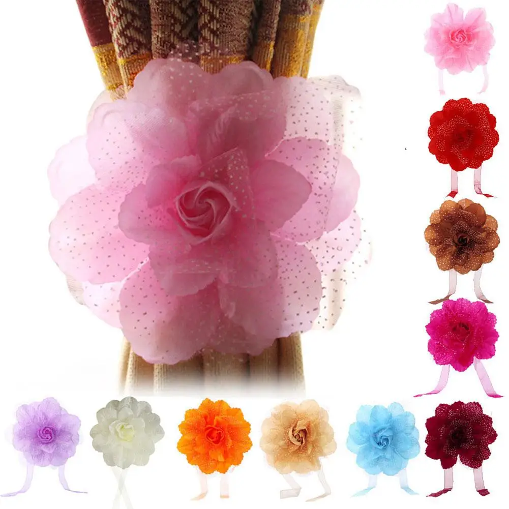 1 шт. классический цветок пиона занавеска на Окно Застежка держатель драпировка