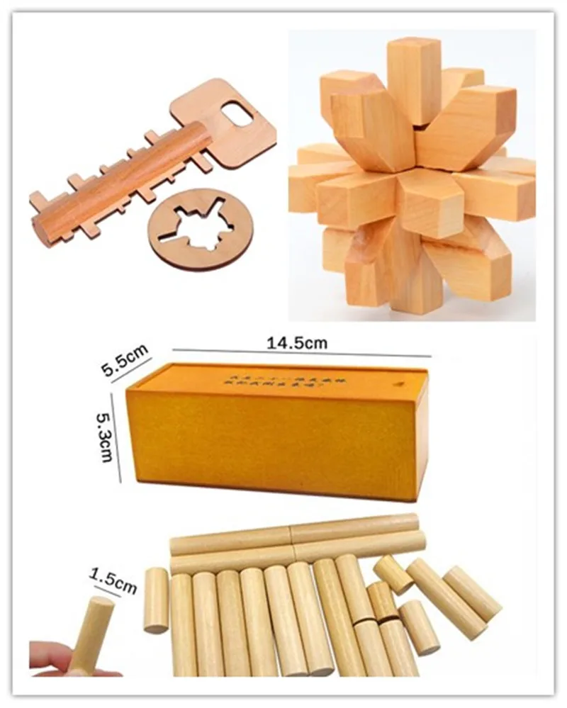 Китайский классический 3D Деревянный пазл замок игрушки кубик игра Забавный