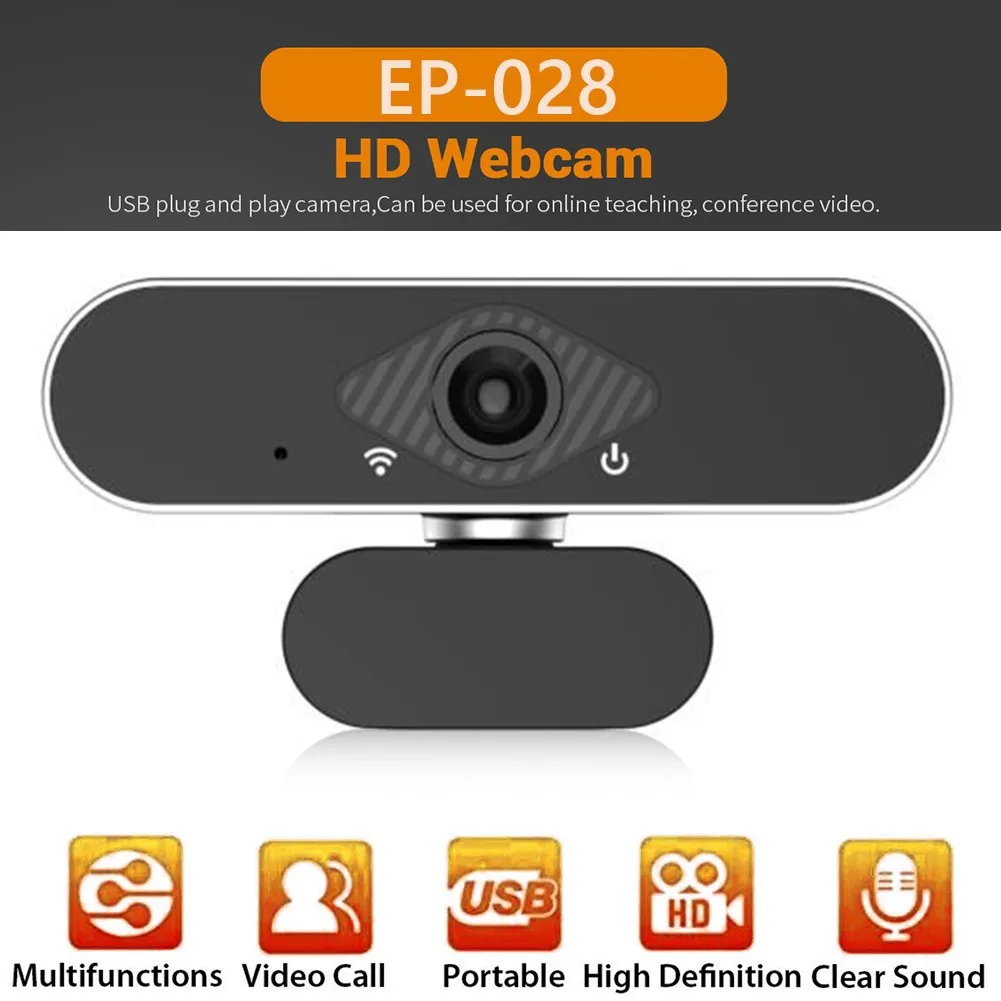 

Webcam 1080P Full HD Web Camera With Microphone USB Plug Web Cam For PC Computer Mac Laptop Desktop YouTube Skype Mini Camera