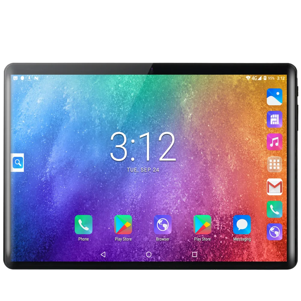 10,1 дюймовый планшет Android 9,0, четыре ядра, 6 ГБ ОЗУ, 128 Гб ПЗУ, ips экран, Wi-Fi, Bluetooth, gps, планшетный ПК, поддержка мобильного телефона, sim-карта
