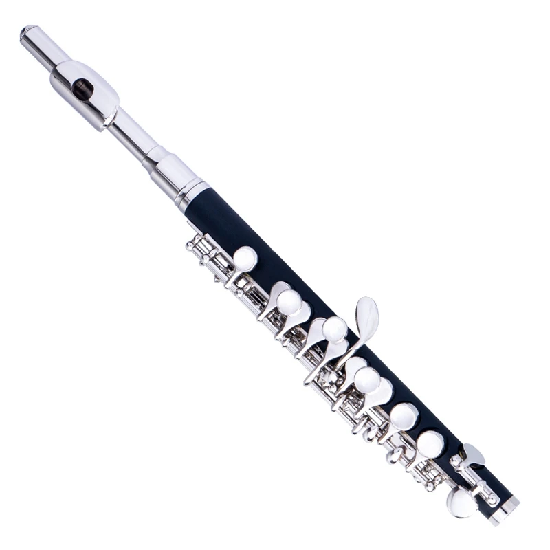 

NAOMI New Piccolo C Key Rubber Wood Body Silver Plated Closed Hole Case