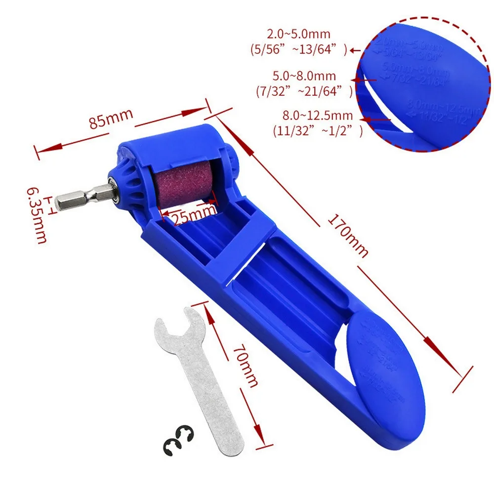 

Drill Bit Sharpener 2-12.5mm Portable Corundum Grinding Wheel Drill Bit Sharpener Titanium Drill Portable Drill Bit Powered Tool
