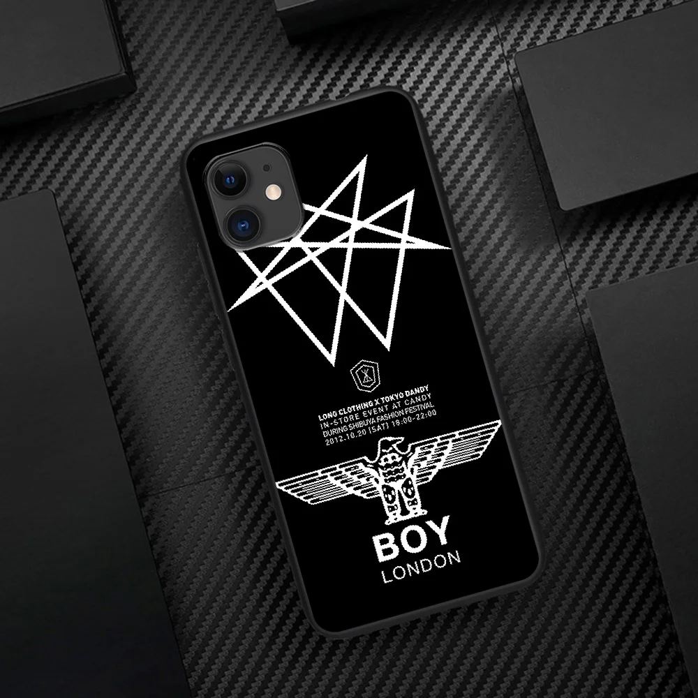 

British London Fashion Brand Boy Phone Case For Iphone 5 5S SE 2020 6 6S 7 8 Plus 11 12 Mini X XS XR Pro Max black Etui Trend