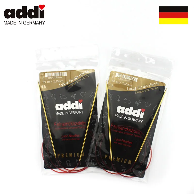 Кружевные спицы Addi не никелированные 80 см для вязания 755 7|lace wig needle|needle burrlace loop |