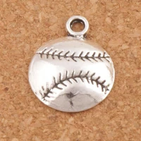 baseball sports spacer charm beads 200pcs zinc alloy pendants jewelry diy l286 14 5x18 mm