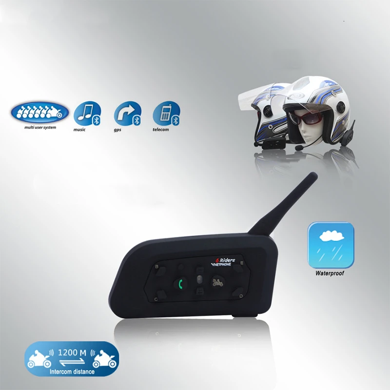 Bluetooth 3 0 мотоциклетный шлем Интерком Водонепроницаемая мотоциклетная гарнитура