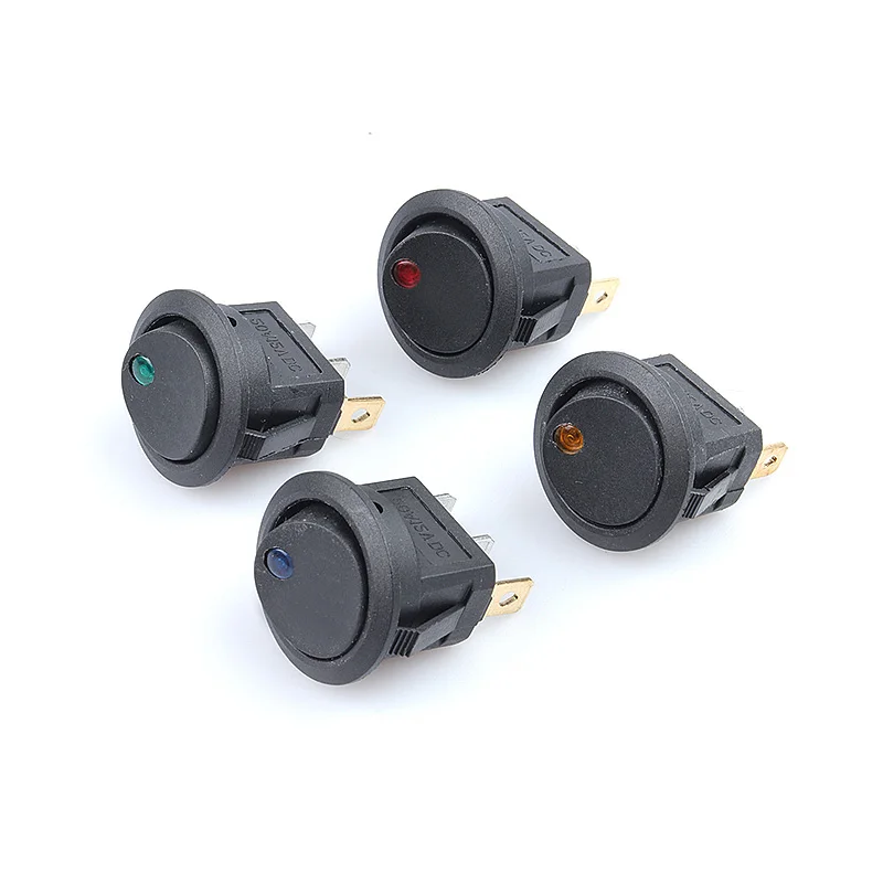 5 шт./Группа Вкл/Выкл 12 в круговой тумблер водонепроницаемый переключатель