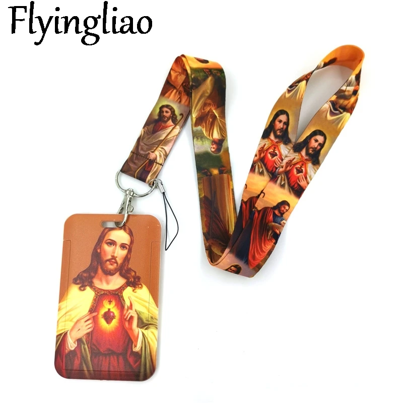 

Ремешок на шею с изображением Иисуса, брелок, ремешок для ключей, брелок для ключей, аксессуары, ленты для подарка