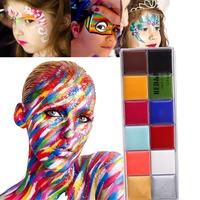 rb 12 color non toxic face body art painting body painting oil painting tattoo makeup cosmetics drama clown makeup face hallowe