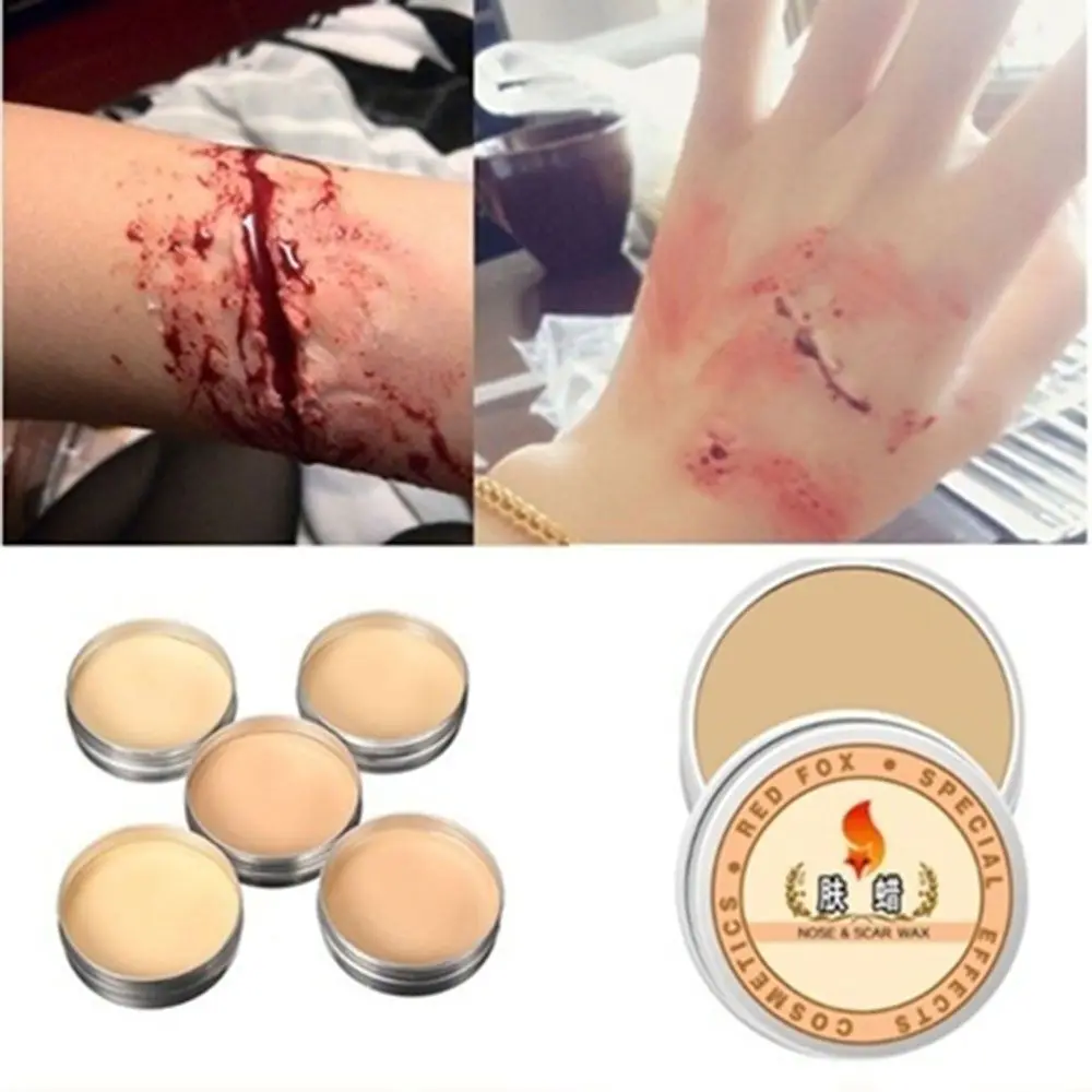 30g Scar Wound Skin Makeup Film Special Effects Skin Halloween Fancy Dress Fake Wax Body Face Painting for Performance Party Sta