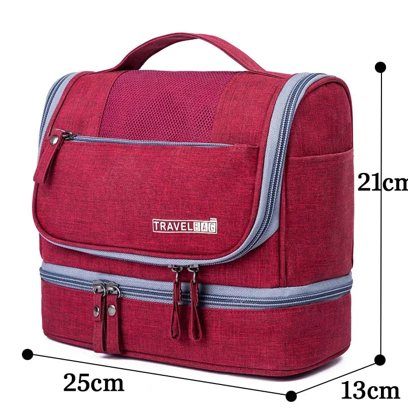 

Waterproof Men Cosmetic Bag Travel Organizer Hanging Makeup Bag For Women Necessaries Make Up Case Wet And Dry Wash Toiletry Bag