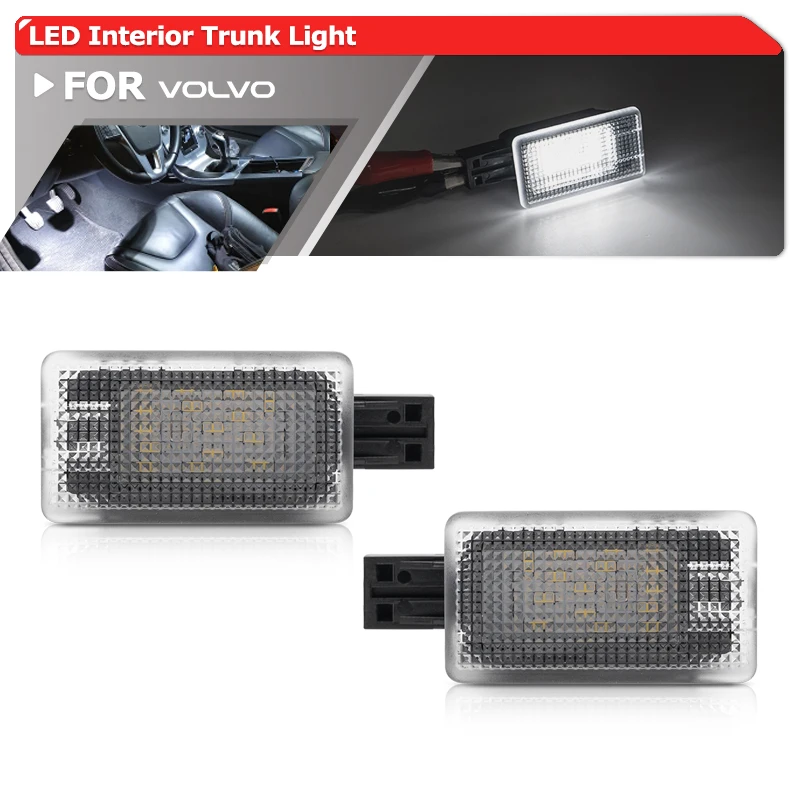2x Car Led Courtesy Trunk Boot Light Footwell Welcome Door Lamp Boot Lamp For Volvo C70 V50 S60 S60L V40 S80 S80L V60 XC60 XC90