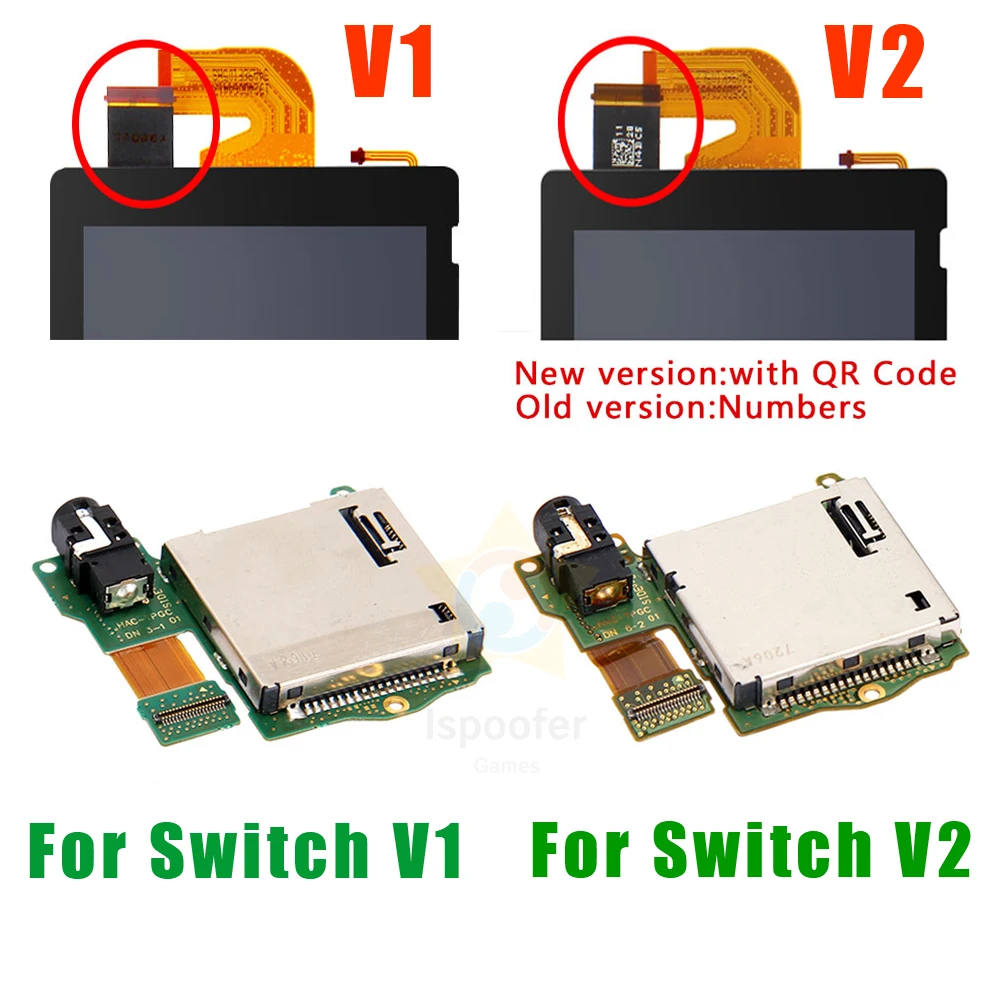 

Original Game Card slot Socket with earphone pcb board game cartridge card with headphone jack socket for Nintendo Switch V1 V2