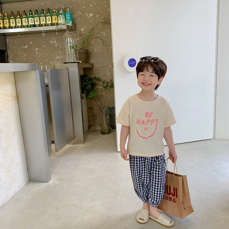 

Boys Cartoon Short Sleeve Cotton t Shirts Children 3 Colors Thin Casual Tees 1-6 Years All-match Tops