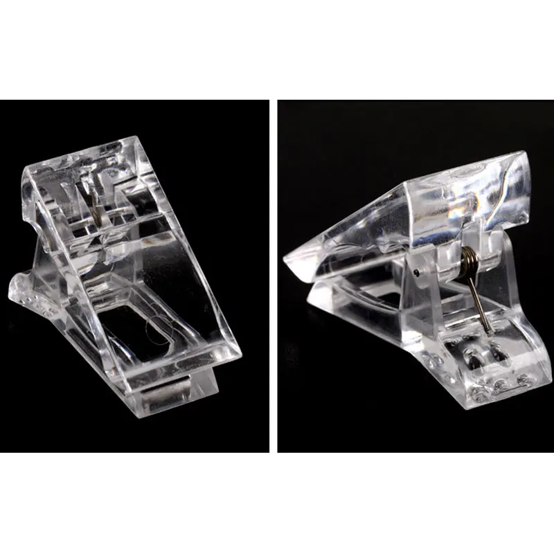 

10Pcs Nail Art Transparent Crystal Clip Nail Crystal Glue Clip Crystal Extension Glue Shaping Clip Crystal Clip