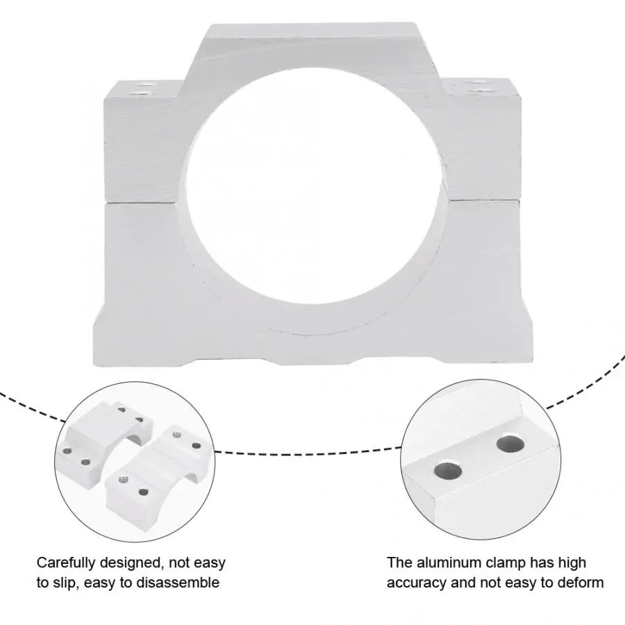 

Spindle Motor Bracket Clamp for Engraving Machine 52mm Diameter with 4Pcs Screws Laser