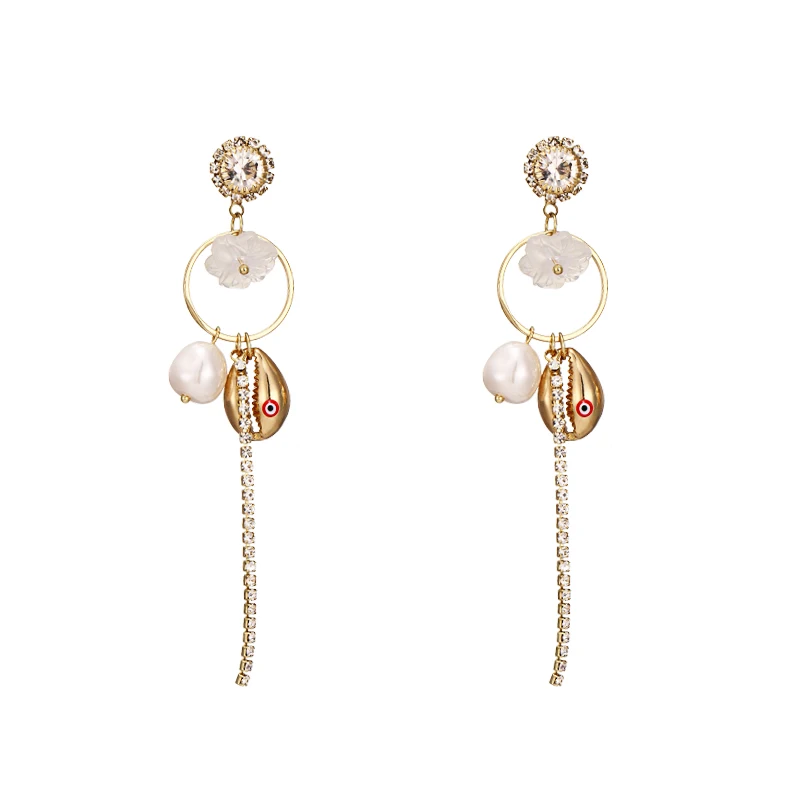 Женские серьги с жемчугом в стиле барокко Yhpup роскошные подвески из натуральной