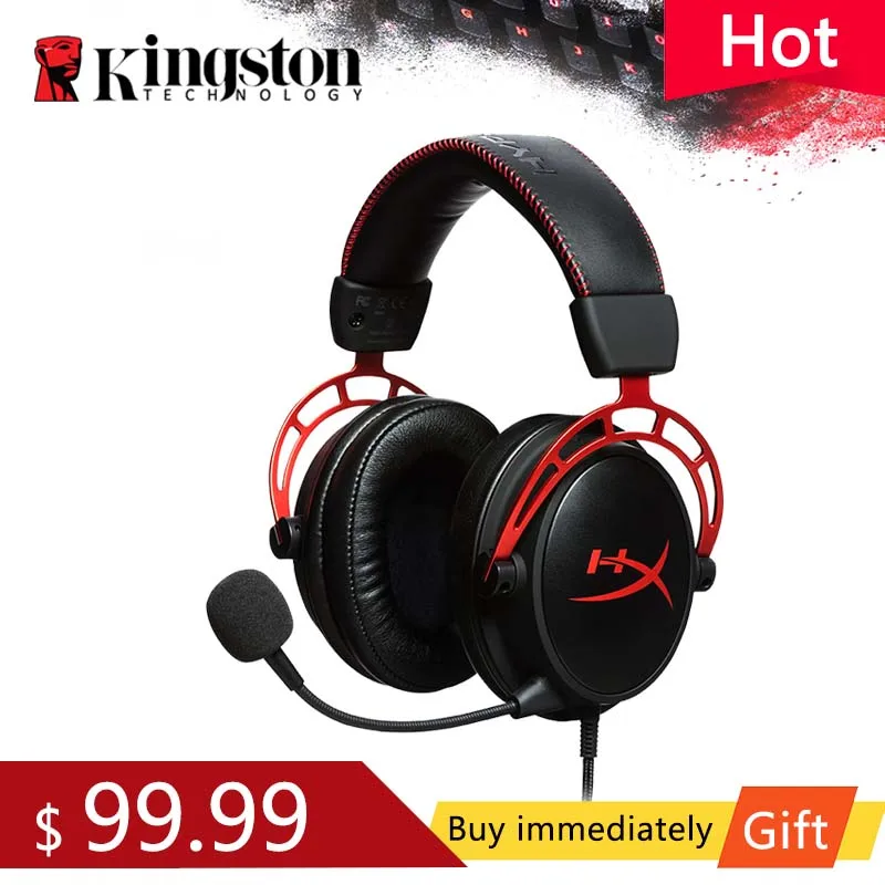 Гарнитура Kingston HyperX Cloud Alpha E-sports с микрофоном игровая гарнитура для ПК PS4 Xbox Mobile |