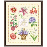 victorian garden cross stitch kits 18ct 14ct 11ct light yellow fabric cotton thread diy embroidery kit home wall decoration