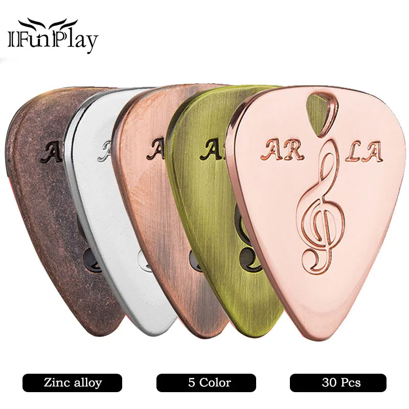 Металлические гитарные медиаторы 1 4 мм из цинкового сплава 30 шт. медиатор для