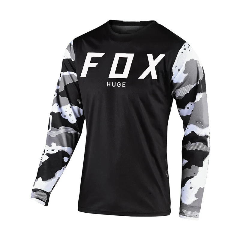 

2021 Motocross Jersey Men's Cycling Jersey Motorcycle Downhill Jersey MTB Offroad Huge Fox Bicycle Locomotive T-shirt