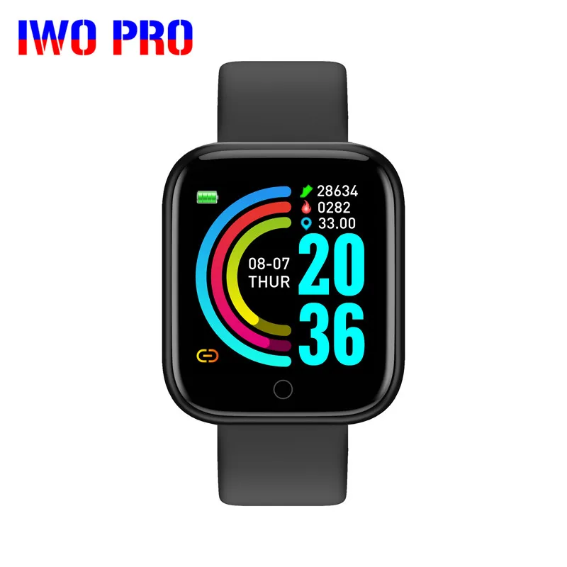 Reloj inteligente D20 Pro Y68 para hombre y mujer, pulsera deportiva con control del ritmo cardíaco y de la presión sanguínea, Bluetooth