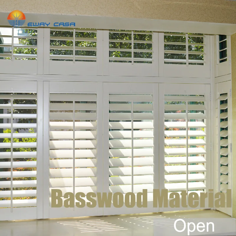 Классические жалюзи EWAY CASA из липы для деревянных окон ПВХ деревянные оконные