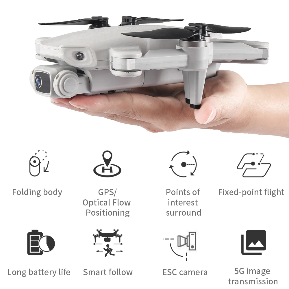 Dron teledirigido con GPS L900 PRO 4K, cuadric&oacute;ptero con c&aacute;mara FPV 5G, sin escobillas, 1,2 KM, 28min de vuelo, helic&oacute;ptero teledirigido, menos de 250g-1