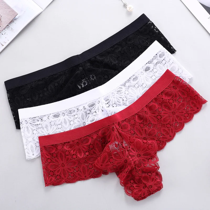 Оптовая продажа новые сексуальные кружевные стринги однотонные трусики с низкой